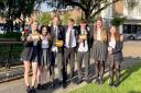 The KJAR Year 11 pupils with their awards