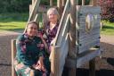 Cllr Chika Akinwale and Cllr Lorna Dupré at Ely Country Park play area.