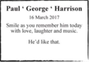 Paul ‘ George ‘ Harrison