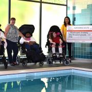 Hair World made a donation of £1,000 and the company's directors visited Meadowgate to meet pupils after hearing they were unable to use the pool.