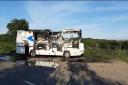 Motor home burnt out in Cambridgeshire - no one injured