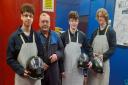 Michael Wills (second from left) has helped other apprentices with welding techniques while at Stainless Metalcraft.
