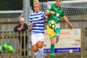 Chelsea Garrett, right, in possession against QPR. Picture: KEVIN RICHARDS