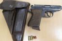 The Walther PPK hand gun dating from 1941, which was discovered during a police search of Jonatha Farmer’s home on January 10  this year