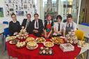 Students at Thomas Clarkson Academy in Wisbech with their bakes at the sale.