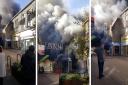 Dramatic images from the fire that has broken out in the centre of King's Lynn today. The fire is thought to have started in a charity shop. PHOTO: Ziginta Paulauskaite
