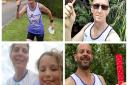Members of Fenland Running Club covered hundreds of miles and were armed with batons as part of a virtual relay. Pictures: FENLAND RUNNING CLUB