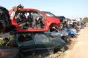 All five stolen cars were later found in a scrapyard