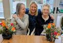 Flower arranging at Hickathrift House Care Home
