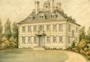 Lost architectural treasure: Thurloe's Mansion painted by Algernon Peckover before it was demolished in 1816.