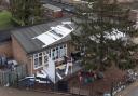 Storm Franklin roof damage at Clarkson Infant and Nursery School.