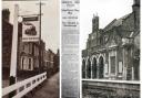 March in 1970 (left) a newspaper report of a car chase that ended in a drowning and a rail station you might recognise (right).