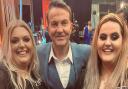 Chloe and Michelle Pauley from Chatteris, Cambridgeshire, have won BBC One's Take Off, a new game show hosted by Bradley Walsh and Holly Willoughby. They are pictured on set.