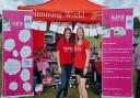 Anna Foster (L) and Charlene Knowles (R) at Whittlesey's big bash where they raised over £500 at a charity tombola, with funds going to Defibrillators for all and NGNPUK.
