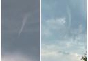 Two funnel clouds were captured on camera above Elm Road in March amid a gloomy afternoon.