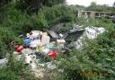 Fly tipping at New Drove, Wisbech before the clean up. Credit: Fenland District Council.