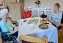 Care home residents at the first dementia café