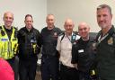 Wisbech neighbourhood police, paramedics from the East of England Ambulance Service and local firefighters attended the Walsoken Village Hall coffee morning on Tuesday March 5.