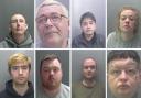 Some of the Cambridgeshire criminals jailed in April.