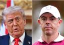 Donald Trump and Rory McIlroy (PA)