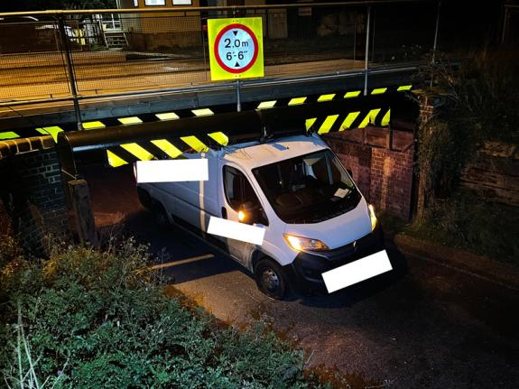 Wisbech Standard: The 7ft (2.1m)-high Stonea Road bridge near Manea has become well-known for being struck. Wisbech Standard: The 7ft (2.1m)-high Stonea Road bridge near Manea has become well-known for being struck.