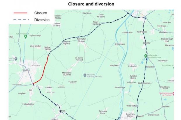 A map of the diversions
