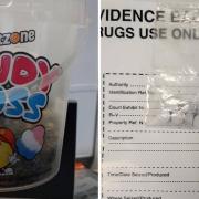 Drugs seized during a police patrol in Gaul Road, March were being stored in a candy floss container.