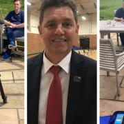 Both BBC and ITV (left and right) filmed interviews with Dr Nik Johnson as the county woke to find he had secured an unexpected victory for Labour to become Mayor of Cambridgeshire and Peterborough.