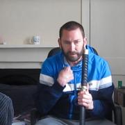 Trevor Bennett with the sword he 'confiscated' off youngsters in Ely