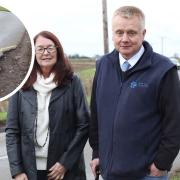 Both Cllr Charlie Marks (right) and Cllr Jan Coupland (left) have called for urgent road repairs to be completed in and around Manea, including Byall Fen Drove.
