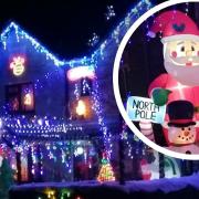 Maria Fox has helped create a Christmas lights display at their home in Manea for charity.