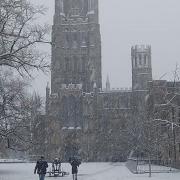 Will Cambridgeshire have a white Christmas in 2021? Pictured is Ely Cathedral in a winter wonderland. Picture; SARA FOOTER