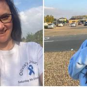 Clarissa Constable (pictured) walked 26-miles from March to Huntingdon on Saturday October 9 to raise money for the children's ward at Hinchingbrooke Hospital as a thank-you for looking after her three-year-old daughter Olivia.