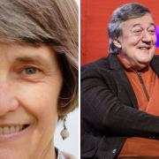 Cllr Susan van de Ven (left), vice chair of Cambridgeshire County Council’s adults and health committee, and TV presenter and actor Stephen Fry have supported a national campaign to tackle mental health issues.