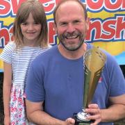 Andy Kulina won the adult competition at Skylark Garden Centre's annual sweetcorn eating event.