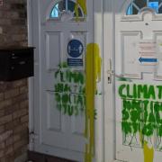 Extinction Rebellion Cambridge said it is responsible for the incident on Saturday night.