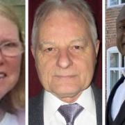 The three candidates battling for the Octavia Hill ward seat in the Wisbech Town Council by-election. From Left to Right: Yvonne Howard (Ind), Peter Freeman (Ind) and Sidney Imafidon (Cons).