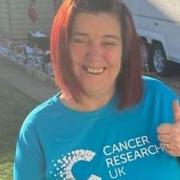 Mandy Doggett ran 56 miles in 11 days this month to raise £100 for Cancer Research UK.
