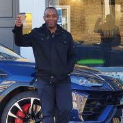 Former Top Gear presenter Rory Reid was spotted filming in Chatteris today (January 22) with a £160,000 Lamborghini Urus.
