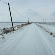 Snow covered roads in Chatteris from last month. Photo: Martyn Jolley.