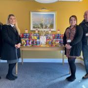 Bailey and West Funeral Directors in Leverington collected 137 Easter eggs for The Ferry Project in Wisbech.