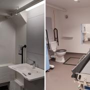 The new 'changing places' toilet at North Cambs Hospital in Wisbech.