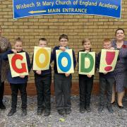 Teachers and pupils celebrate good Ofsted result