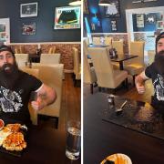 Beard Meats Food, completed Route 47 American Steakhouse and Grill's breakfast challenge.