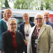 The Hereward Community Rail Partnership Team at their recent anniversary event at March Railway Station