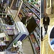 CCTV images of missing man David Cross, who was last seen in Wisbech on January 31.
