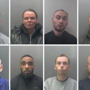 Some of the faces of the criminals jailed in Cambridgeshire this month.