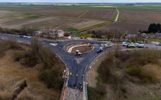 Works at Guyhirn roundabout on the A47 are complete.