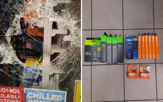 Two men have been arrested in connection with a burglary at Savers in Market Place, Wisbech, on April 25 which saw more than £300 worth of goods, including shavers, stolen.